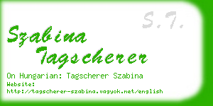 szabina tagscherer business card